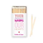 Custom Matchbox Wedding Favor - Warm Hearts