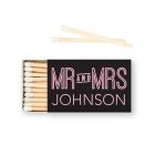 Custom Matchbox Wedding Favor - Mr And Mrs