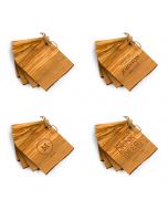 Set of 4 Rustic Wooden Coasters Bar Accessories