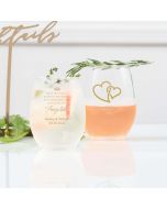 Large 15 oz Personalized Stemless Wine Glasses 