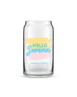 Personalized Can Shaped Drinking Glass – Hello Summer Print