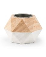 Geometric Wooden Tealight Holder (set of 4)