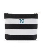 Small Personalized Makeup Bag For Women- Bliss Striped