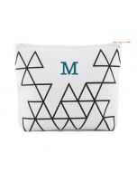 Small Personalized Makeup Bag For Women- Geo Print