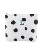 Small Personalized Makeup Bag For Women- Dalmatian Dot