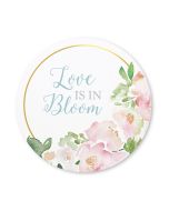 Round Paper Drink Coasters - Love In Bloom - Set Of 12 