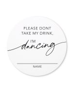 Round Paper Drink Coasters - I’m Dancing - Set Of 12