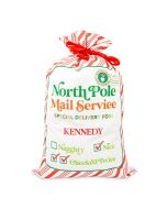 Large Personalized Drawstring Santa Sack For Gifts - North Pole Delivery