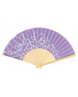 Contemporary Hearts Silk Fan - Lavender (pack of 6)