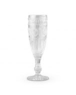 Vintage Style Pressed Glass Flute In Clear