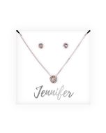 Personalized Bridal Party Crystal Jewelry Gift Set